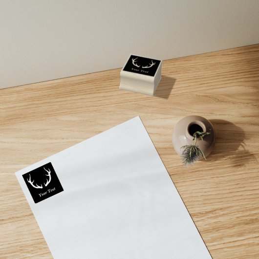 Einfacher Hirschantler-Entwurf Gummistempel