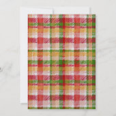 Einfacher Hochzeitstartan Einladung (Rückseite)