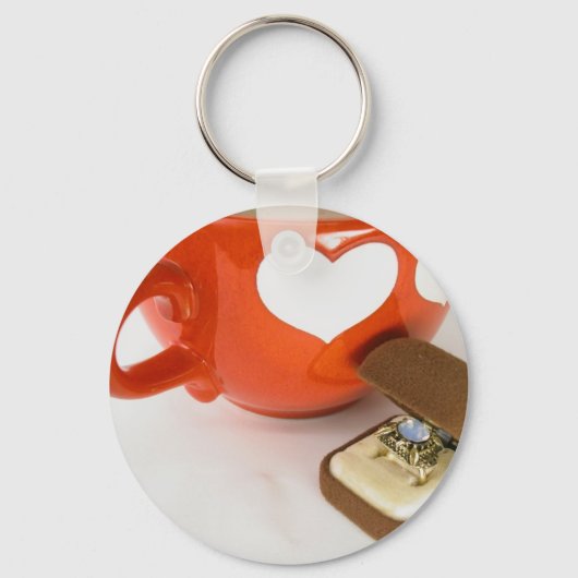 Einfacher Hochzeitvorschlag Schlüsselanhänger (Vorderseite)