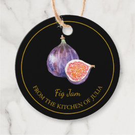 Einfacher Homemade Fig Jam Hang Tag l Black Geschenkanhänger