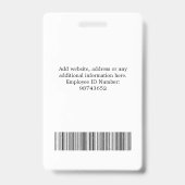 Einfacher Honigfarm-Geschäft   Ausweis (Rückseite)