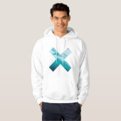 Einfacher Hoodie Form der tropischen blauen Lagune (Vorne ganz)