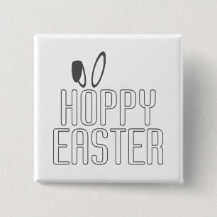 Einfacher Hoppy Osterpun Typografie  Button