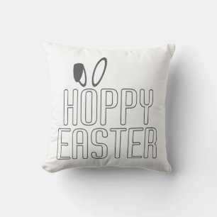 Einfacher Hoppy Osterpun Typografie Kissen