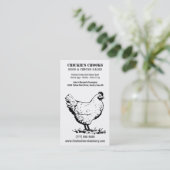 Einfacher Huhn-oder Ei-Bauernhof in Schwarzweiss Visitenkarte (Stehend Vorderseite)