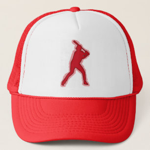 Einfacher Hut des roten Baseball-Spielers Truckerkappe