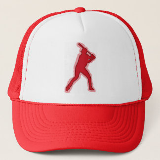 Einfacher Hut des roten Baseball-Spielers Truckerkappe