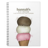 Einfacher Ice Creme Shop - kundenspezifisch Notizblock (Vorderseite)