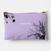 Einfacher individuelle Name lila Zubehörtasche (Rückseite)