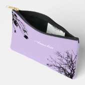 Einfacher individuelle Name lila Zubehörtasche (Offen)