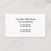 Einfacher Ingenieur Visitenkarte (Rückseite)