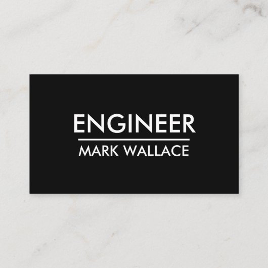 Einfacher Ingenieur Visitenkarte (Vorderseite)