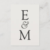 Einfacher Ivory-Klassischer Hochzeits-QR-Code RSVP Karte (Rückseite)