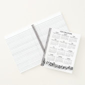 Einfacher Kalender 2026 mit Noten | Notizblock (Innenseite)