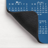 Einfacher Kalender 2027 Firmenname Blau Mousepad (Ecke)