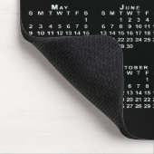 Einfacher Kalender 2027 Firmenname Schwarz Mousepad (Ecke)