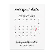 Einfacher Kalender Rotes Herz Hochzeit Datum änder