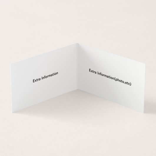 Einfacher Kalender Visitenkarten (Innenseite)