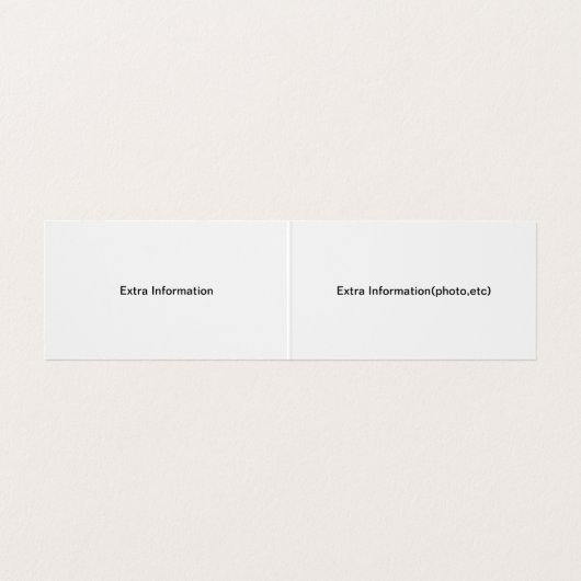 Einfacher Kalender Visitenkarten (Innenseite Aufgefaltet)