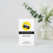 Einfacher Kamera-Ikonen-Fotograf Visitenkarte (Stehend Vorderseite)