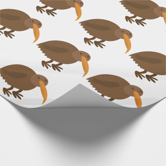 Einfacher KIWI Vogel Geschenkpapier (Ecke)