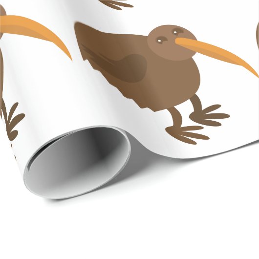 Einfacher KIWI Vogel Geschenkpapier (Rolleneckpunkt)