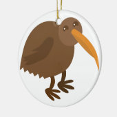Einfacher KIWI Vogel Keramik Ornament (Links)