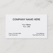 Einfacher klassischer Plan generisch Visitenkarte (Vorderseite)