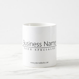Einfacher, klassischer schwarzer Text Kaffeetasse