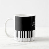Einfacher Klavier-Monogramm-Entwurf Kaffeetasse (Links)