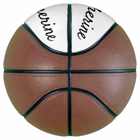 Einfacher kleiner schwarzer Monogramm-Buchstabe C  Basketball (Rechts)