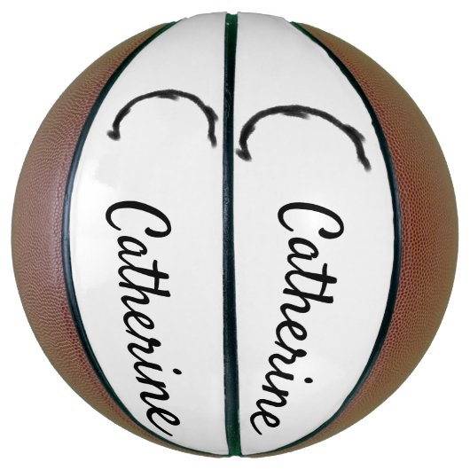 Einfacher kleiner schwarzer Monogramm-Buchstabe C  Basketball (Vertikal)