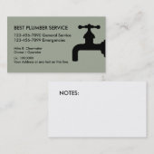 Einfacher Klempner Visitenkarte (Vorne/Hinten)