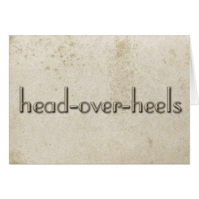 Einfacher Kopf über Heels-Vintagem beflecktem (Vorderseite (Horizontal))
