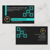 Einfacher kreativer cyan-blauer visitenkarte (Vorne/Hinten)