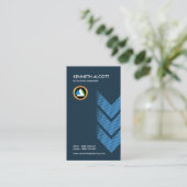 Einfacher kreativer struktureller Pfeil zeichnet Visitenkarte (Stehend Vorderseite)