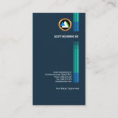 Einfacher kreativer struktureller Pfeil zeichnet Visitenkarte (Rückseite)