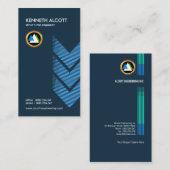 Einfacher kreativer struktureller Pfeil zeichnet Visitenkarte (Vorne/Hinten)