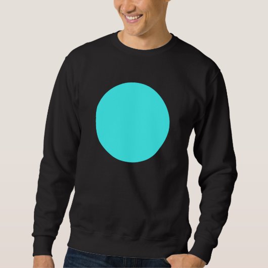Einfacher Kreis - Eisblau Sweatshirt (Vorderseite)