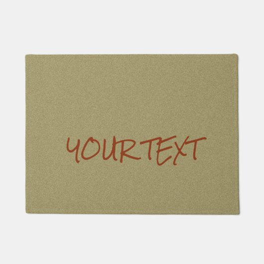 Einfacher kundenspezifischer Text und Farbe Fußmatte (Vorderseite)