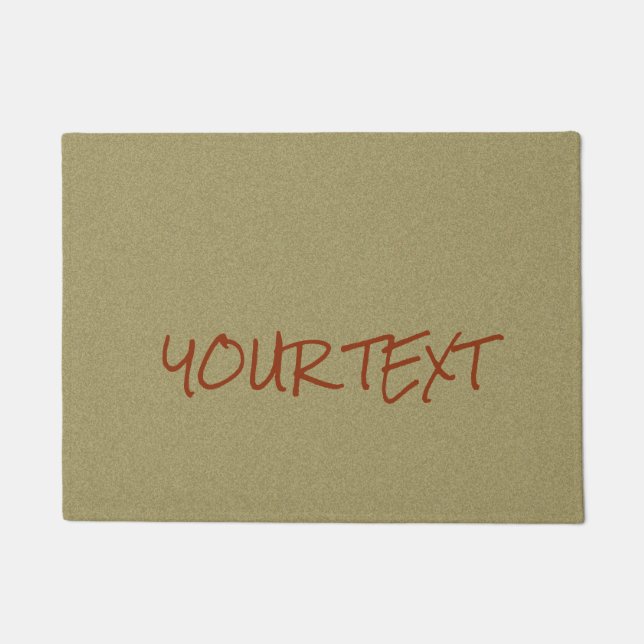 Einfacher kundenspezifischer Text und Farbe Fußmatte (Vorderseite)