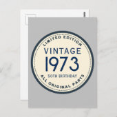 EINFACHER KUNSTWERK AM GEBURTstag Postkarte (Vorne/Hinten)