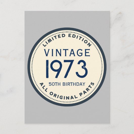 EINFACHER KUNSTWERK AM GEBURTstag Postkarte (Vorderseite)