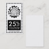 einfacher Kupon Rabattkarte (Vorne/Hinten)