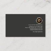 Einfacher kurzer kreativer schwarzer visitenkarte (Rückseite)