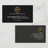 Einfacher kurzer kreativer schwarzer visitenkarte (Vorne/Hinten)