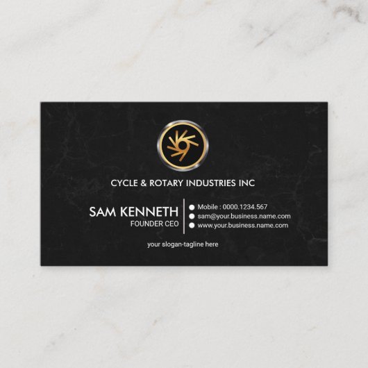 Einfacher kurzer kreativer schwarzer visitenkarte (Vorderseite)