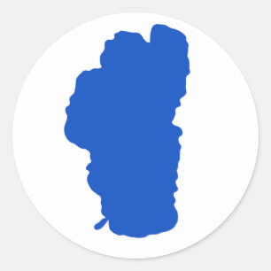 Einfacher Lake- Tahoeaufkleber, rund Runder Aufkleber