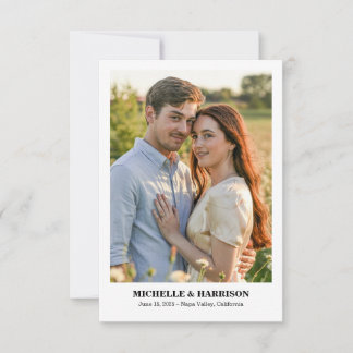 Einfacher, lässiger und lustiger Text, Foto Save T The Date