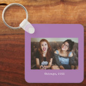 Einfacher Lavendel Minimalistisches Foto Keepake Schlüsselanhänger (Vorderseite)